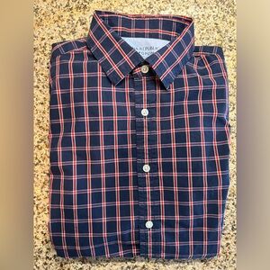 Banana Republic Medium blue and red check casual button down